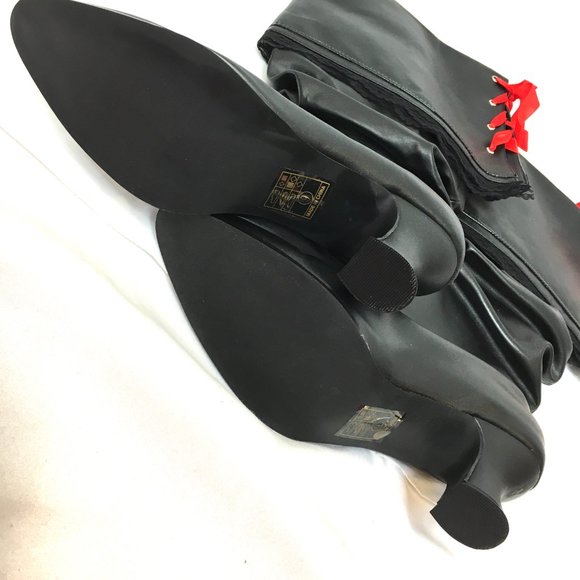 Pirate Buccaneer Mid Heel Knee High Costume Boots by Ellie EUC - Picture 7 of 13